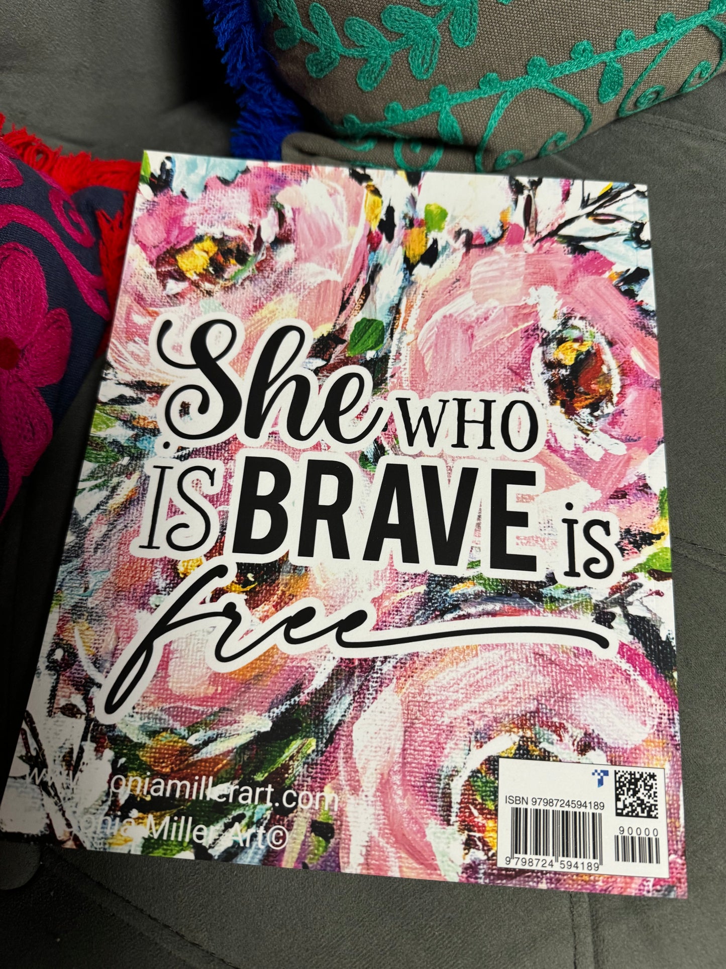 Lined NOTEBOOK By Sonia-“She Who Is Brave Is Free”